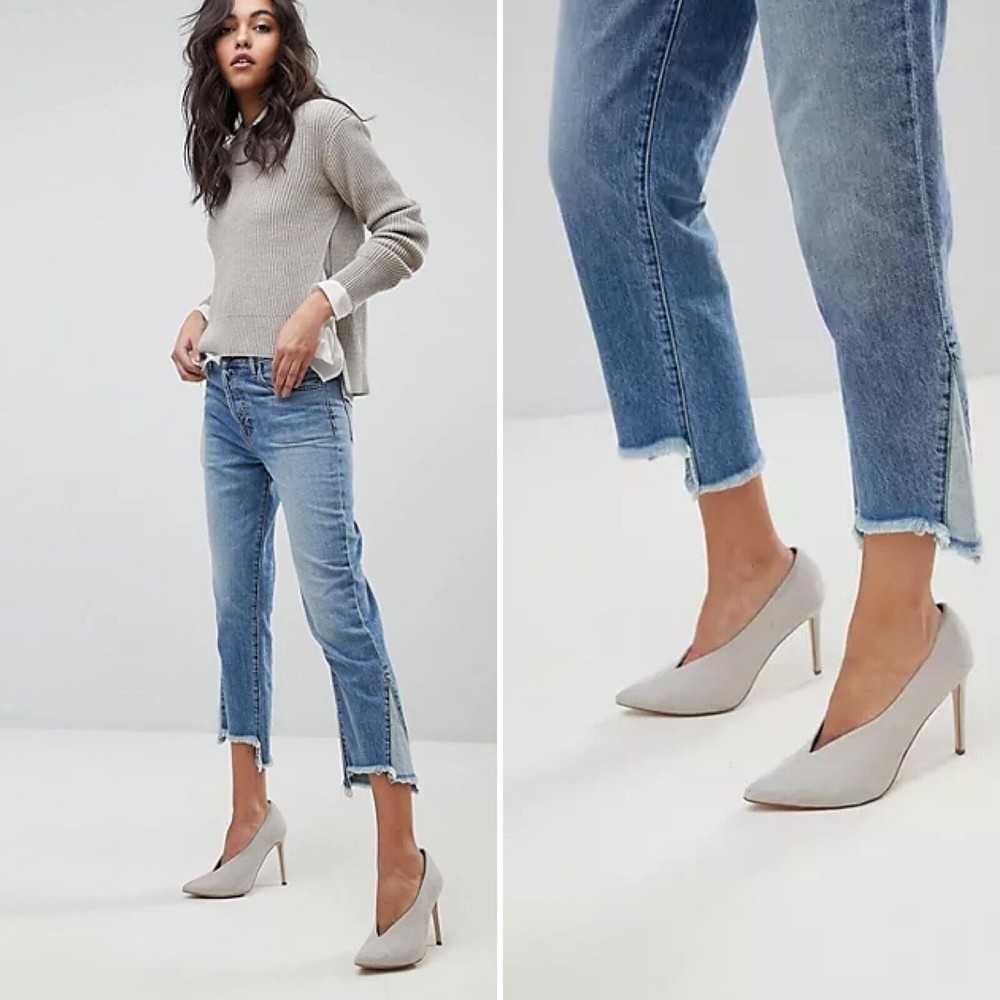 J Brand Wynne High Rise Crop Jeans 29 Hydra Raw Hem $278